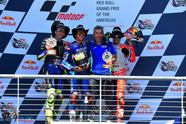 VALENTINO ROSSI ITA / ALEX RINS SPA / JACK MILLER AUS Podium MotoGP GP Americas 2019 (Circuit of the Americas) 12-14.04.2019 photo: MICHELIN